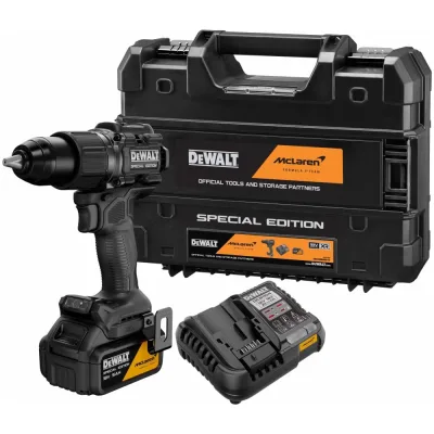 Ударная дрель-шуруповерт Dewalt McLaren Limited Edition DCD86MP1T, 18 В, 2000 об/мин, с АКБ 5 Ач и ЗУ, в кейсе TSTAK DCD86MP1T-QW