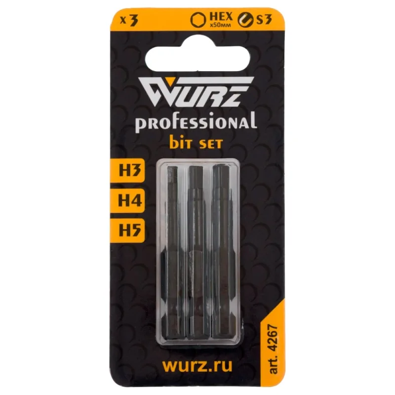 ΠΠ°Π±ΠΎΡ ΠΌΠ°Π³Π½ΠΈΡΠ½ΡΡ
Π±ΠΈΡ WURZ 50ΠΌΠΌ HEX (3,4,5ΠΌΠΌ) 3ΡΡ/Π±Π»ΠΈΡΡΠ΅Ρ 4267