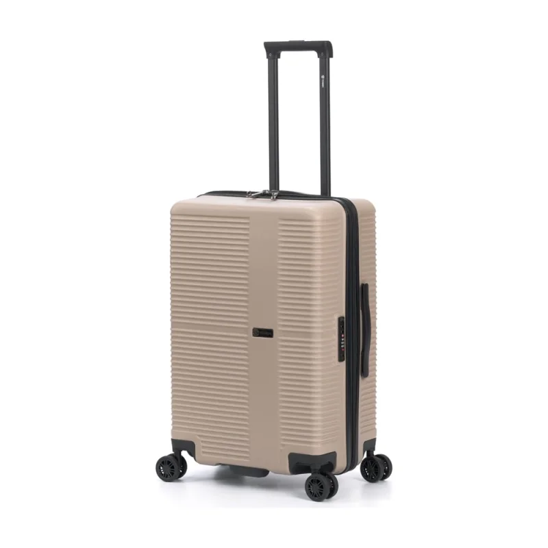 Чемодан Torber Elton, песочный, ABS-пластик, 41x28x68 см, 64 л T2056M-Sand