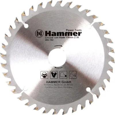Диск пильный по дереву Flex 205-102 CSB WD (130х30/20/16 мм; Z-36) HAMMER 30652