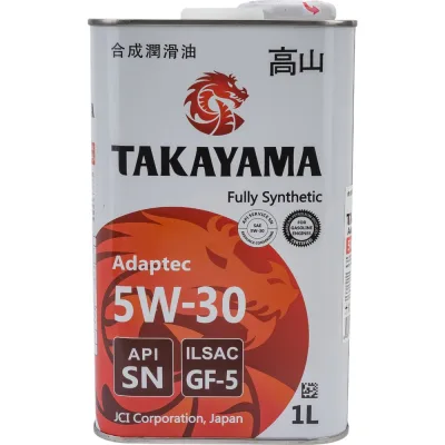 Моторное масло TAKAYAMA Adaptec SAE 5W30, ILSAC GF 5, API SN, 1 л 605584