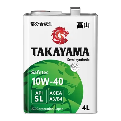 Моторное масло TAKAYAMA Safetec SAE 10W-40, API SL, ACEA A3/B4, 4 л 605591