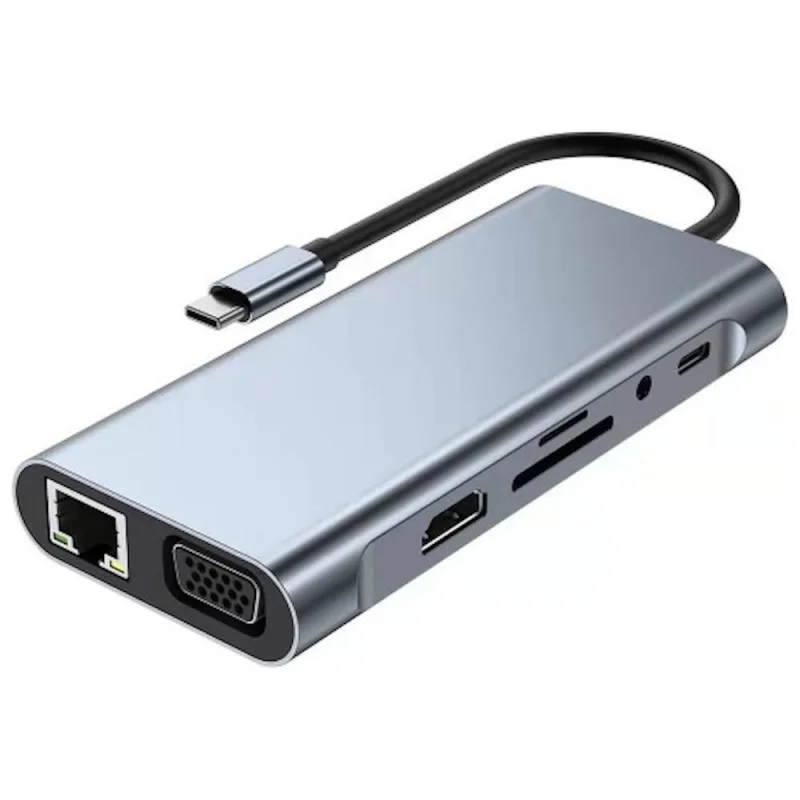 Док станция USB-C 11 в 1 () KS-is KS-099L