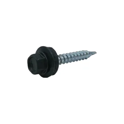Саморез кровельный КРЕП-КОМП 5,5х25 RAL9005, черный окрашенный К Средняя фасовка (250шт) ск55259005кф