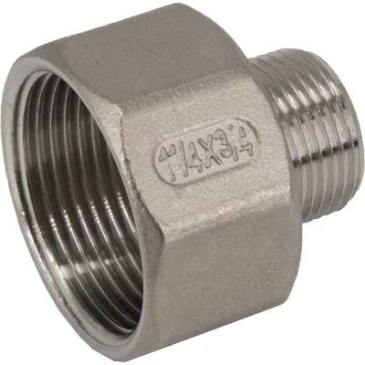 Футорка обратная NEWKEY нержавеющая сталь AISI304 DN32 x DN20 (1_1/4x3/4), (CF8), PN16 NK-FHBN32x20/4