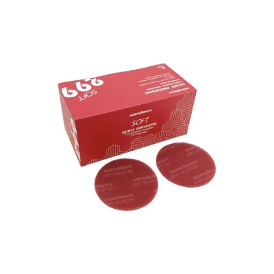 Диск шлифовальный на нетканой основе 299 Soft Scuff 150 мм, FINE, красный, Р360, 50 шт SANDWOX 299.150.360