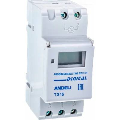 Таймер цифровой THC-ТЭ15 ANDELI 16А 230В на DIN-рейку ADL09-102