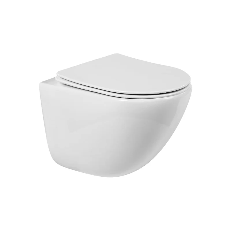 Унитаз подвесной безободковый с быстросъемным сидением с миколифтом BelBagno AMANDA BB051CHR/BB051SC