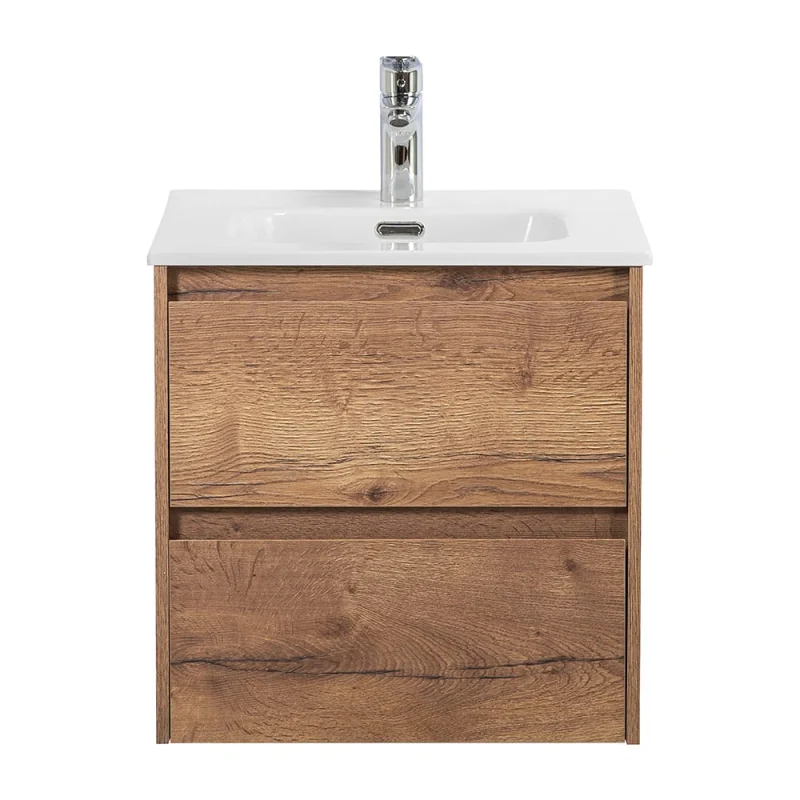 База под раковину BelBagno KRAFT подвесная, с двумя выкатными ящиками, Rovere Tabacco, 500x460x500, KRAFT-500-2C-SO-RT