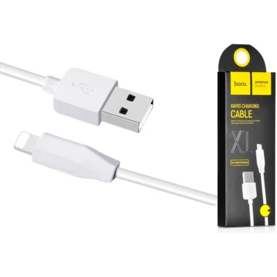 Кабель USB Amperin HOCO X1 Rapid, USB - Lightning, 2.4А, 2м, белый 092096