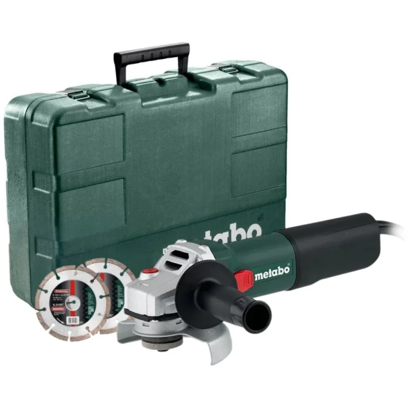 Угловая шлифмашина Metabo WEQ 1400-125, 1400 Вт, 125 мм, 11500 об/мин, в кейсе 600347510