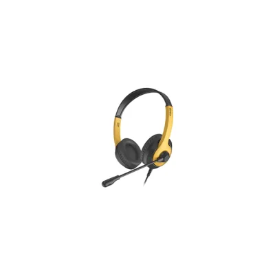 Наушники с микрофоном A4Tech Fstyler FH100U желтый/черный 2м накладные USB (FH100U (BUMBLEBEE)) 1774595