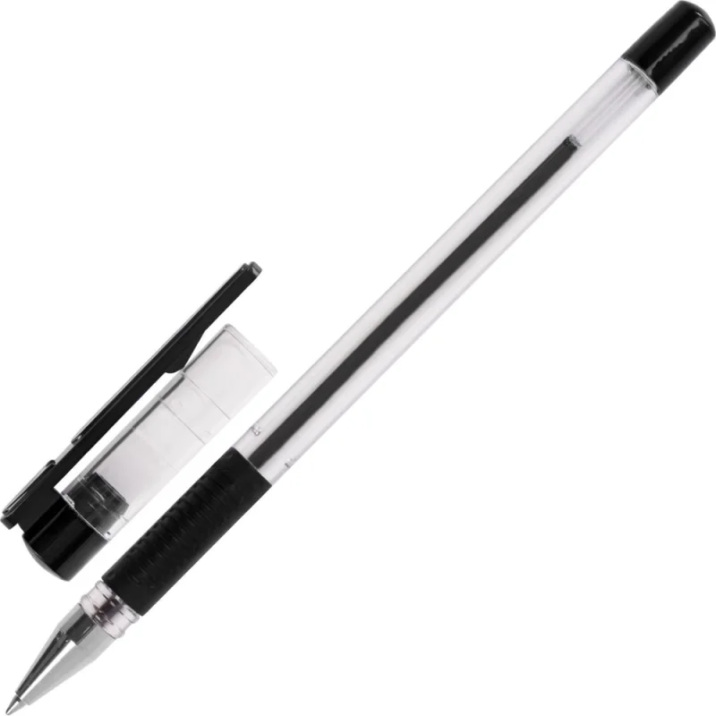 Ручка 50 шт в упаковке BRAUBERG шариковая с грипом X-Writer ЧЕРНАЯ пишущий узел 07мм линия письма 035мм 142404