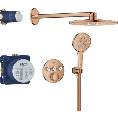 Душевая система Grohe Grohtherm SmartControl с термостатом для душа, теплый закат глянец 34863DA0