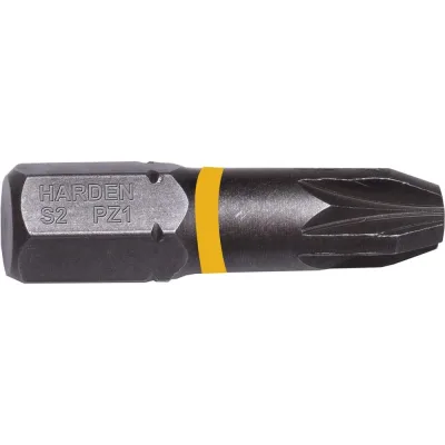 Биты профессиональные POZI PZ1, 25 мм, сталь S2, 20 шт Harden 550515