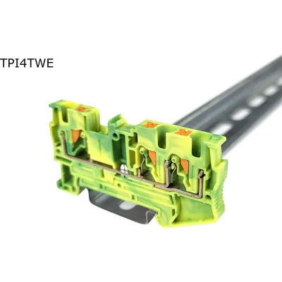 Клемма Провенто push-in проходная 3 контакта 4 мм2, заземляющая TPI4TWE
