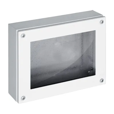 Коробка распределительная с обзорной крышкой 200x200x120, IP66, RAL7035 Провенто MBV 20.20.12