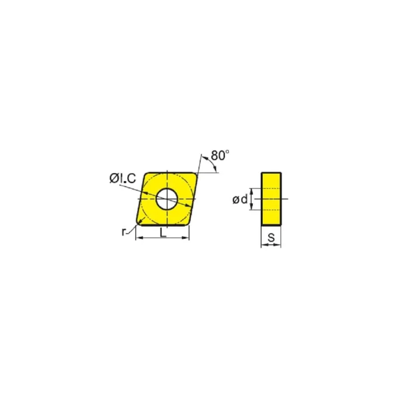 Пластина CNMG120408-pm YBC352, 10 шт ZCC-CT 00001208790