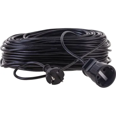 Силовой удлинитель-шнур ЗУБР 2x0.75, 50м, 2200Вт, ПВС 207-Ш 55023-50