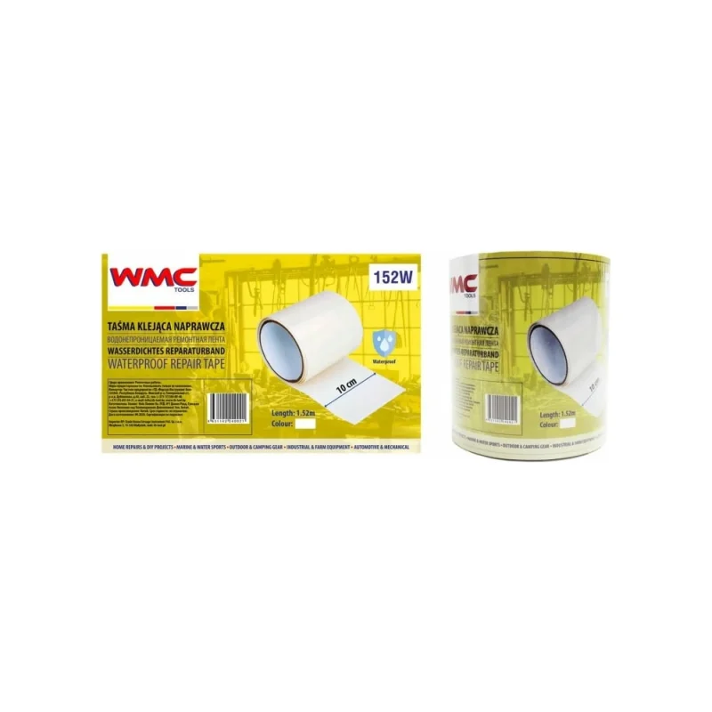 Водонепроницаемая ремонтная лента WMC TOOLS ПВХ 10 см х 1.52м WMC-152W(48249)