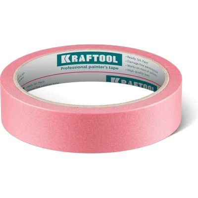 Малярная лента KRAFTOOL #200 Delicate 25 мм х 30 м, для деликатных и недавно окрашенных поверхностей 12102-25