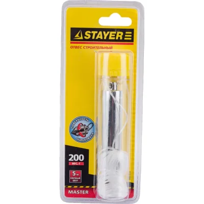 Строительный отвес со шнуром STAYER MASTER 200г 0635-20_z01