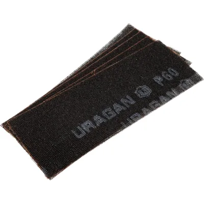 Сетка шлифовальная абразивная, водостойкая (5 шт; 105х280 мм; P60) Uragan 35555-060