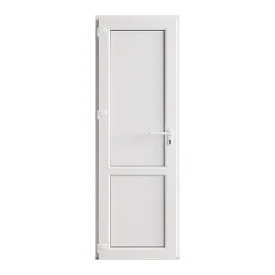Металлопластиковая дверь VEKA 2050х600 мм алюминиевый порог белая левая глухая