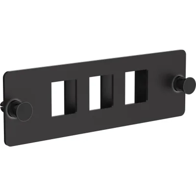 Планка для 3-х Keystone ITK FTP с заземлением, черная CP05-3F