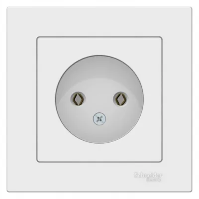 Розетка Systeme Electric AtlasDesign встраиваемая белая без заземления (ATN000140)