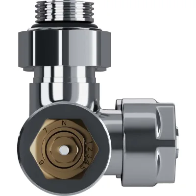 Узел нижнего подключения термостатический угловой Royal Thermo Design Pro 15 мм, М30x1.5, хром НС-1646652