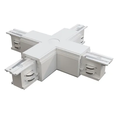 Коннектор для трехфазного шинопровода X-образный Maytoni Technical Trinity белый (TRA005CX-31W)