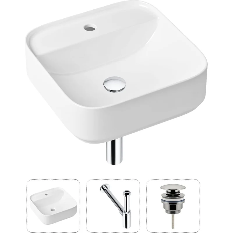 Накладная раковина для ванной Lavinia Boho Bathroom Sink Slim в комплекте 3 в 1 21520276