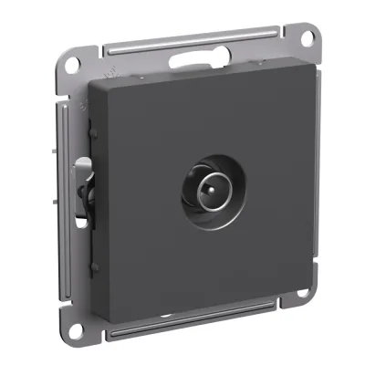 Розетка телевизионная Systeme Electric AtlasDesign встраиваемая базальт (ATN001491)
