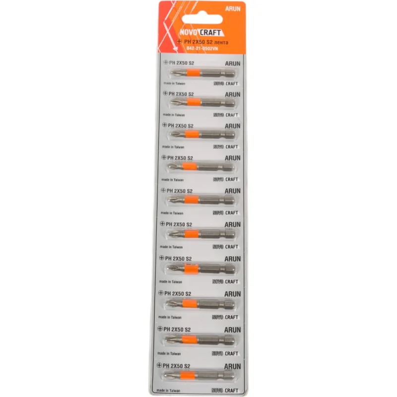 Биты в ленте (10 шт; PH2; 50 мм) Novocraft В42-21-0502VN