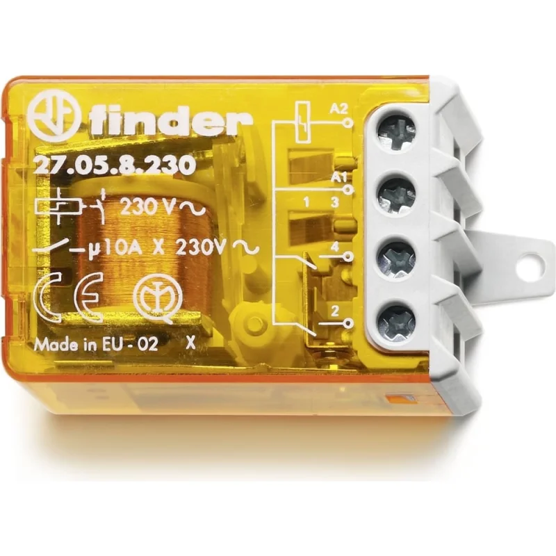 Π¨Π°Π³ΠΎΠ²ΠΎΠ΅ ΡΠ΅Π»Π΅ Finder, ΡΡΡΠ°Π½ΠΎΠ²ΠΊΠ° Π½Π° ΠΏΠ°Π½Π΅Π»Ρ 4 ΡΠ°Π³Π°, 2ΠΠ ΠΊΠΎΠ½ΡΠ°ΠΊΡΠ° 10Π 230Π AC, 270582300000
