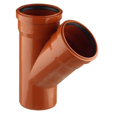 Π’ΡΠΎΠΉΠ½ΠΈΠΊ Ostendorf KGEA d110 ΠΌΠΌ 45Β° ΠΏΠ»Π°ΡΡΠΈΠΊΠΎΠ²ΡΠΉ Π΄Π»Ρ Π½Π°ΡΡΠΆΠ½ΠΎΠΉ ΠΊΠ°Π½Π°Π»ΠΈΠ·Π°ΡΠΈΠΈ (220300)