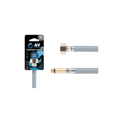Гибкая подводка для воды AV Engineering nylon Lt иголка М10 длинная - гайка 1/2" 100 см AVE210100
