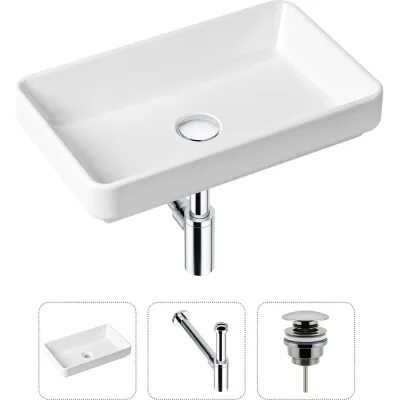 Накладная раковина для ванной Lavinia Boho Bathroom Sink Slim в комплекте 3 в 1 21520114