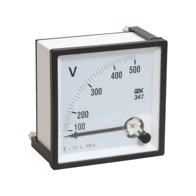 Вольтметр IEK Э47 72x72 600В кл. точн. 1.5 ИЭК IPV10-6-0600-E