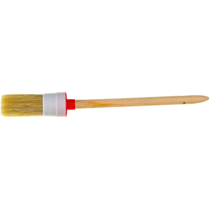 Круглая кисть SANTOOL №6 30 мм с деревянной ручкой 010115-006