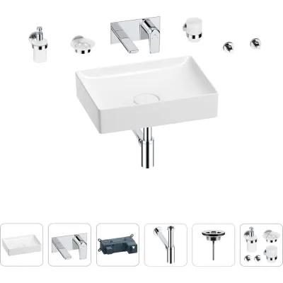 Раковина для ванной Wellsee Pure BY Wellsee в наборе 8 в 1 201006361