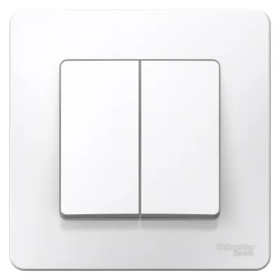 Выключатель Systeme Electric Blanca двухклавишный встраиваемый белый (BLNVS006501)