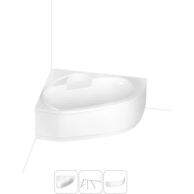 Угловая акриловая ванна 170 х 110 Lavinia Boho Bell Pro в наборе 3 в 1 S2-3702170L
