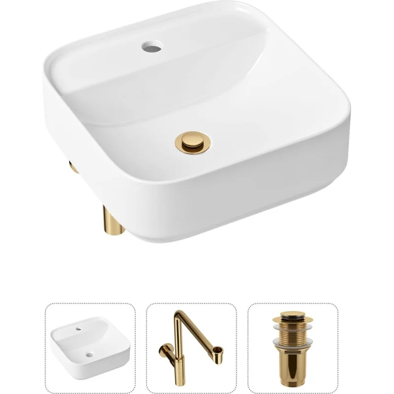Накладная раковина для ванной Lavinia Boho Bathroom Sink Slim в комплекте 3 в 1 21520319