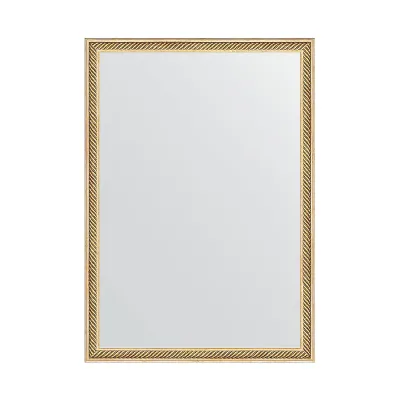 Зеркало EVOFORM в багетной раме - витое золото 28 mm (48x68 cm) 0623