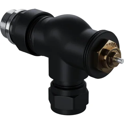 Набор термостатический осевой Royal Thermo Design Pro 15мм М30x1.5, черный НС-1646644