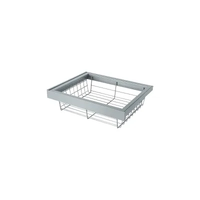 Выдвижная корзина крупная сетка Mebax 900-420 864х420х140, серый жемчуг 00-00001090