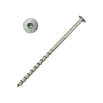 Шуруп для пенобетона Rusconnect GT 08140 8x140 мм, прессшайба, TORX, белый цинк, 50 шт. 620814