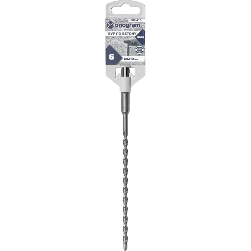 Бур по бетону Basis (6x150х210 мм; SDS-plus) Monogram 089-410